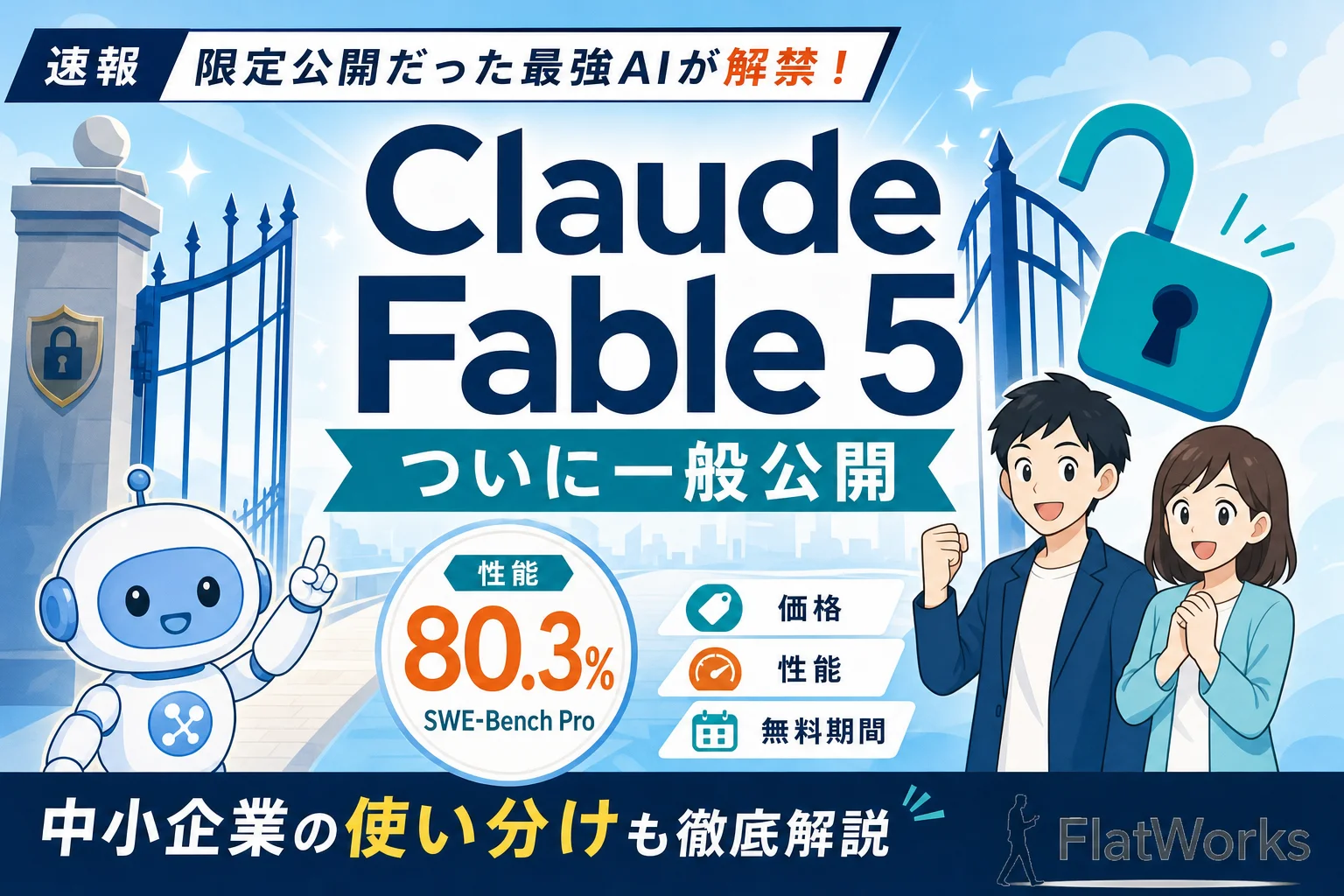 Claude Fable 5公開——Mythos級AIの一般公開と中小企業の使い分け
