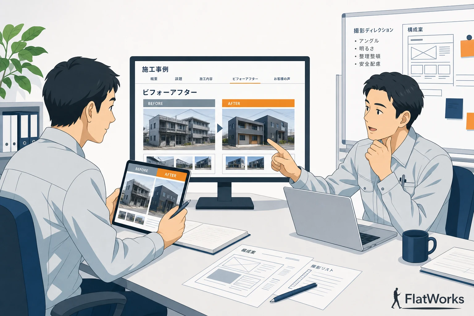 施工事例ページの構成・写真ディレクション